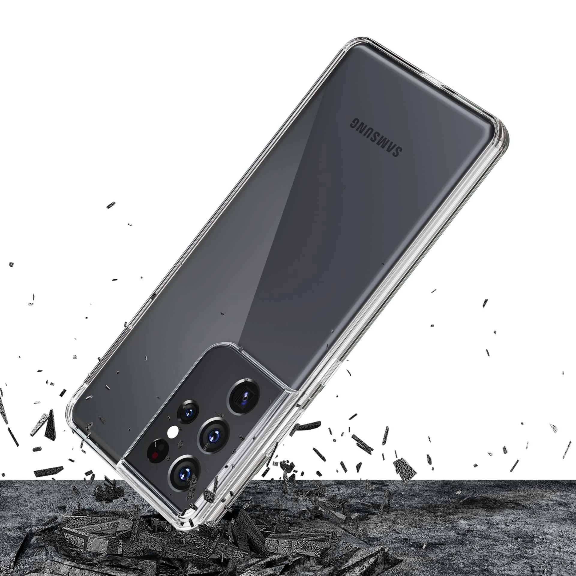 3MK ClearCase Samsung, Galaxy S21 Ultra, TPU, skaidrus, skaidrus telefono dėklas