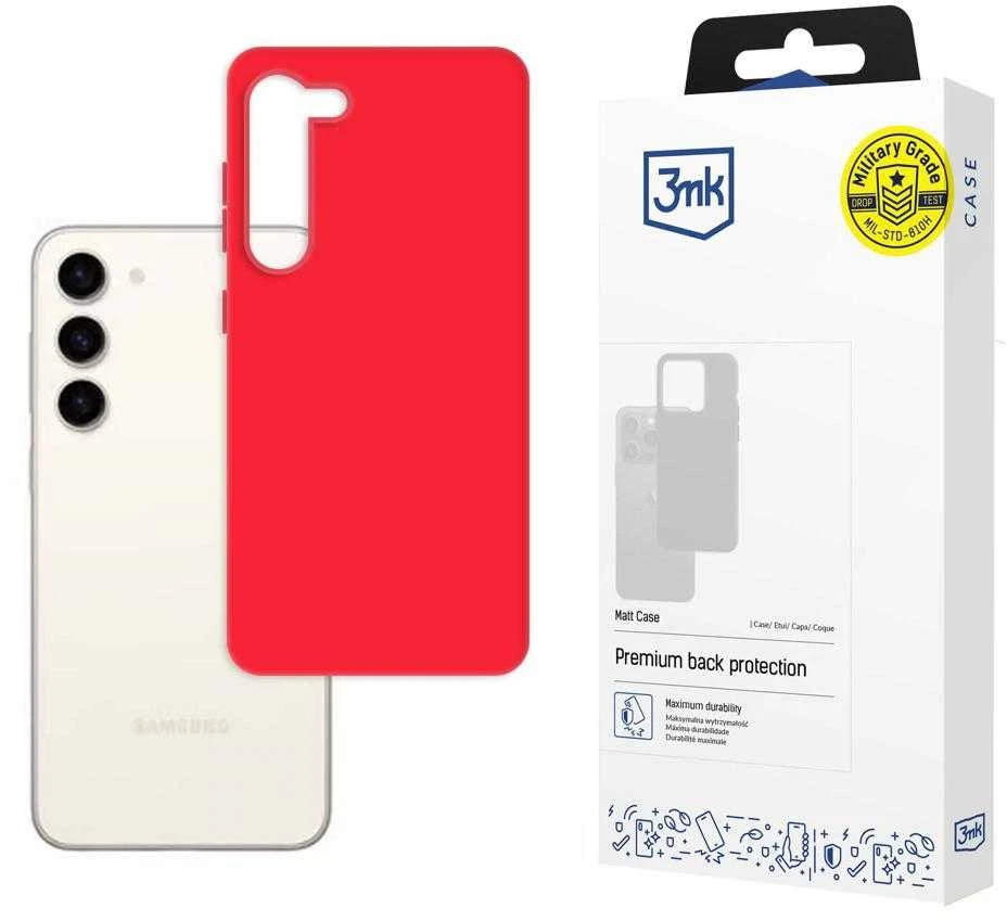 Dėklas 3mk Matt Case Samsung S916 S23 Plus 5G raudonas