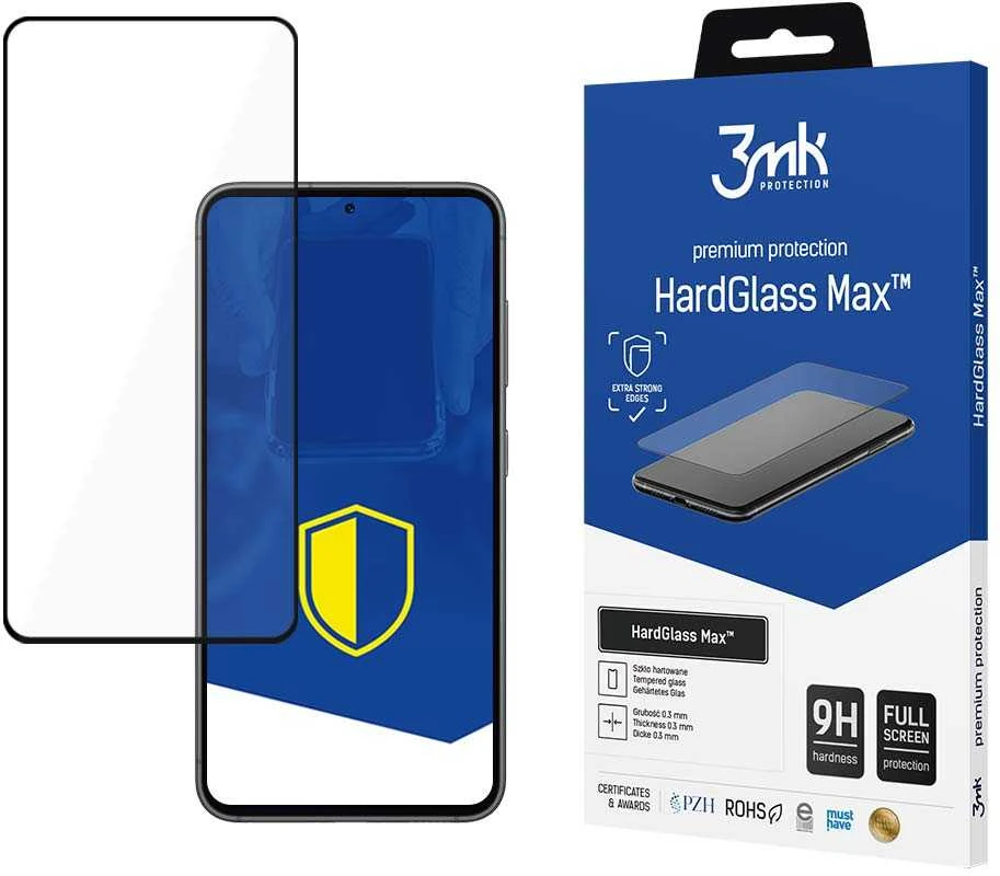 LCD apsauginis stikliukas 3mk Hard Glass Max Samsung S911 S23 5G juodas