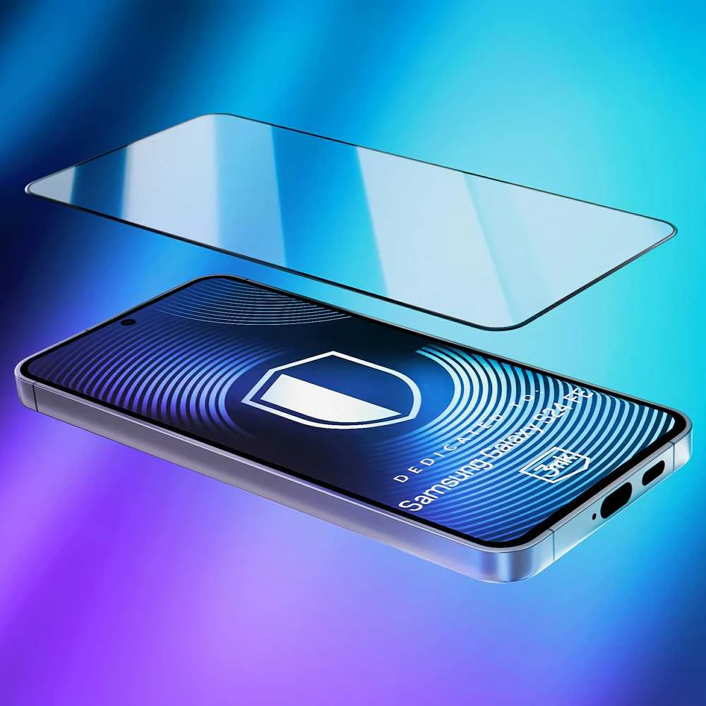 3MK HardGlass Max Lite Samsung Galaxy S24 FE S721 juodos spalvos, Fullscreen Glass Lite