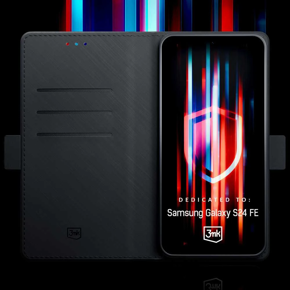 3mk Wallet Samsung Galaxy S24 FE - dėklas telefonui juodos spalvos