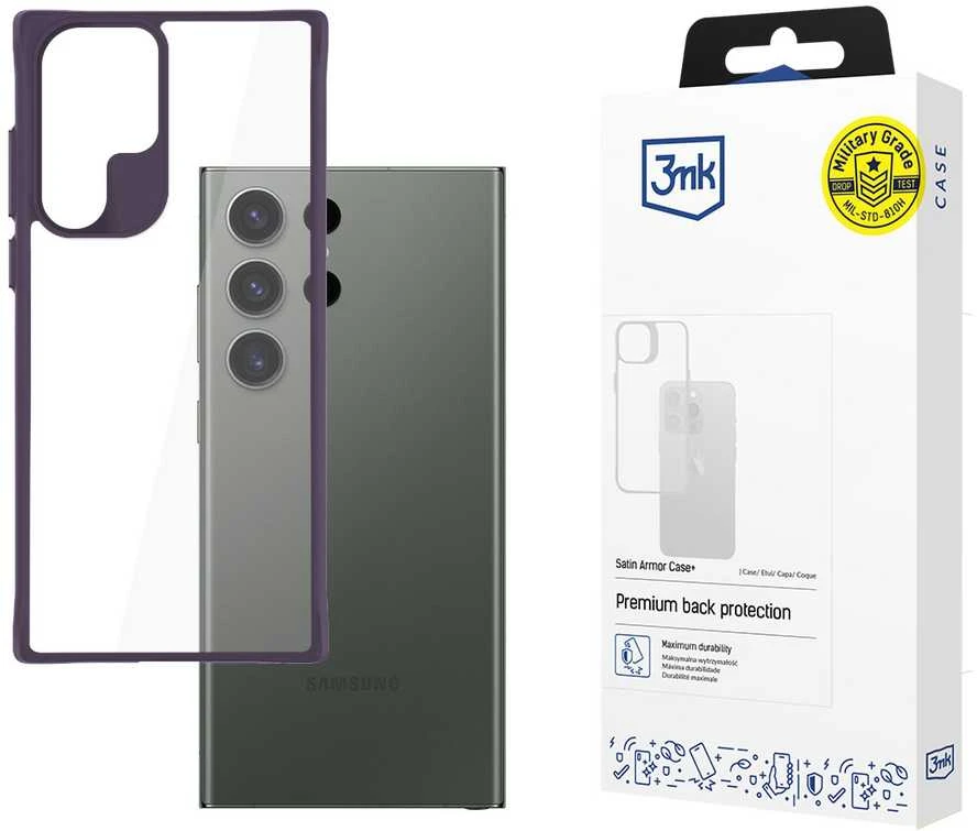 Dėklas Samsung Galaxy S24 Ultra - 3mk Satin Armor Case+ Violetinė