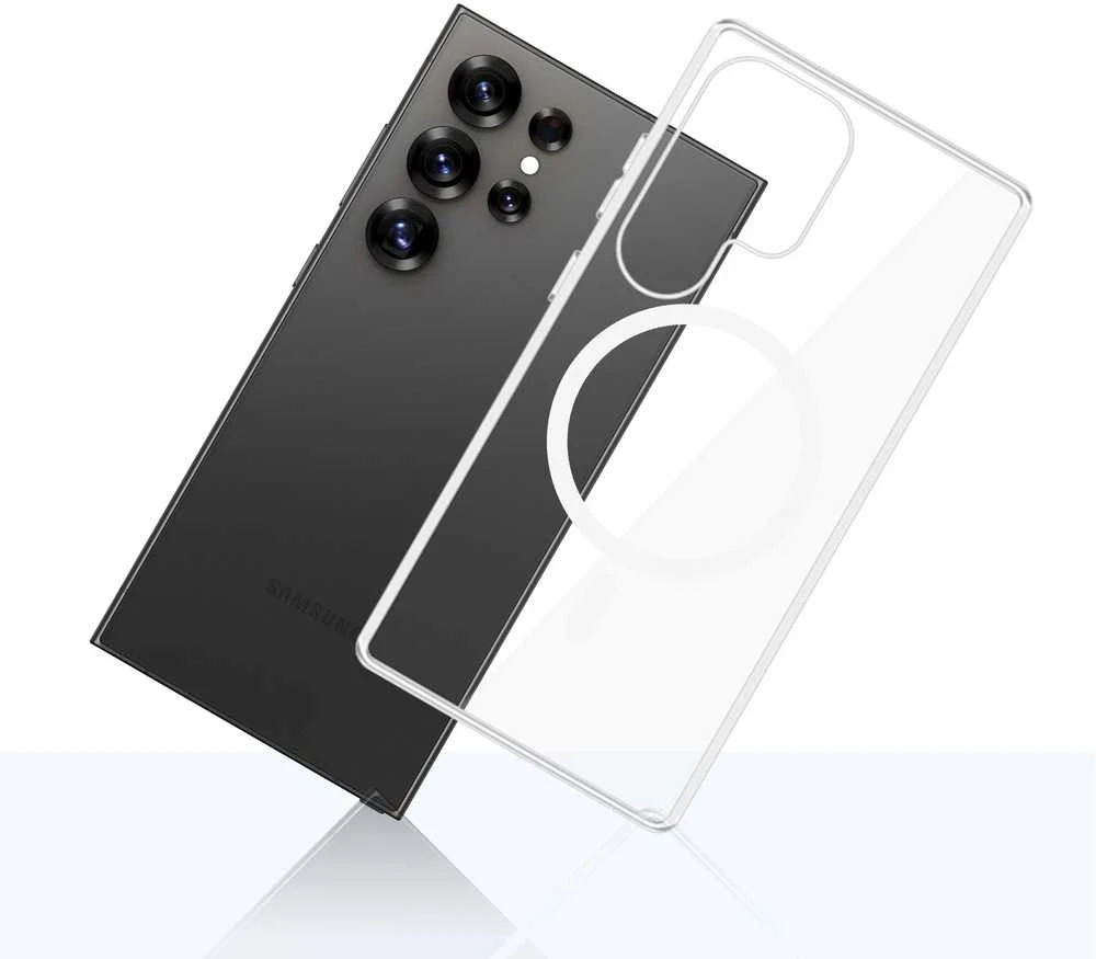 3MK MagCase Samsung Galaxy S25 Ultra skaidrus dėklas telefonui suderinamas su MagSafe