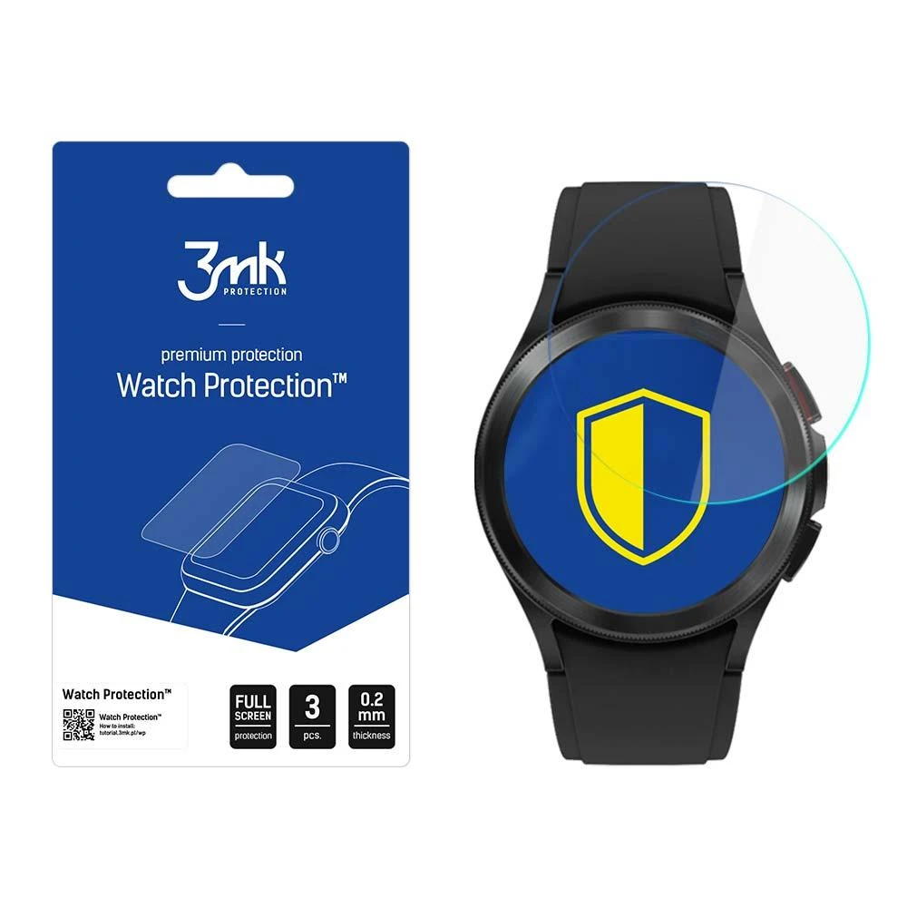 LCD apsauginė plėvelė 3MK Lankstus stiklas Samsung Galaxy Watch 4 Classic 42mm 3vnt