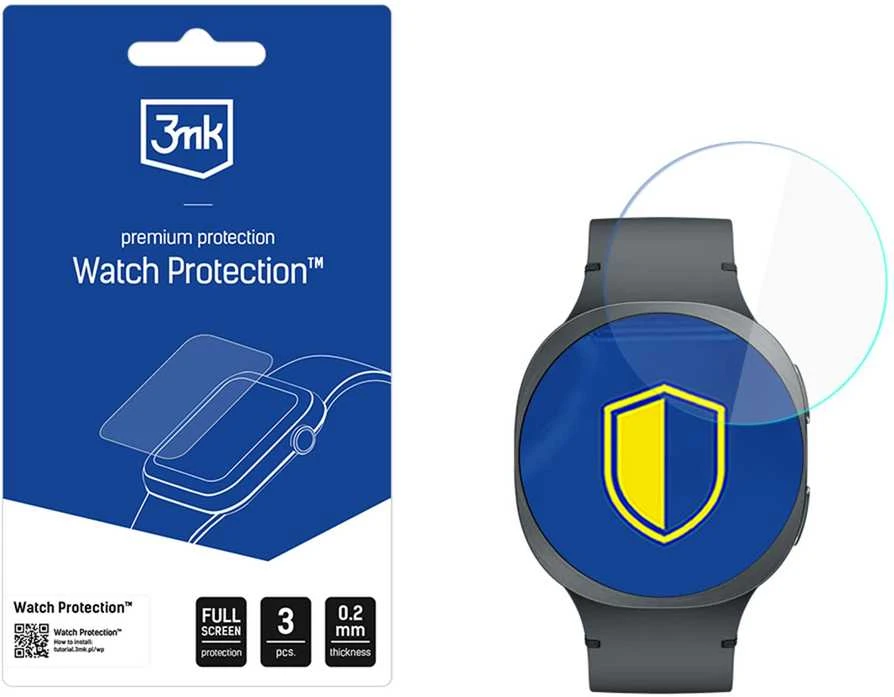 3MK „FlexibleGlass“ laikrodžio hibridinis stiklas, skirtas „Samsung Galaxy Watch 8“ 44 mm laikrodžiui