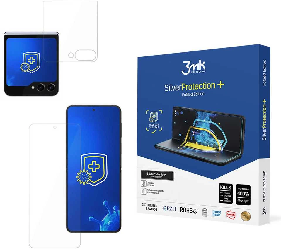 3MK SilverProtection+ sulankstoma antimikrobinė plėvelė „Samsung Z Flip 6“ dėklui, skirta drėgnam montavimui