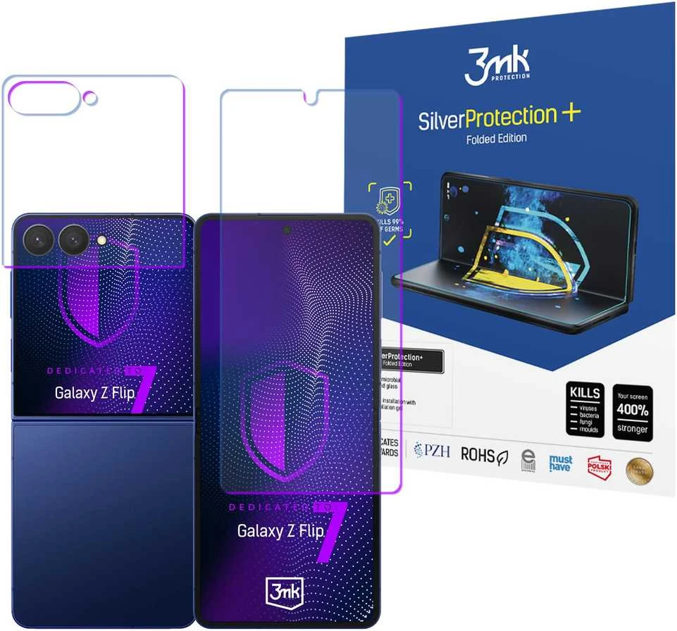LCD apsauginė plėvelė 3mk Sidabrinis Protection+ Folded Edition Samsung F751 Z Flip7