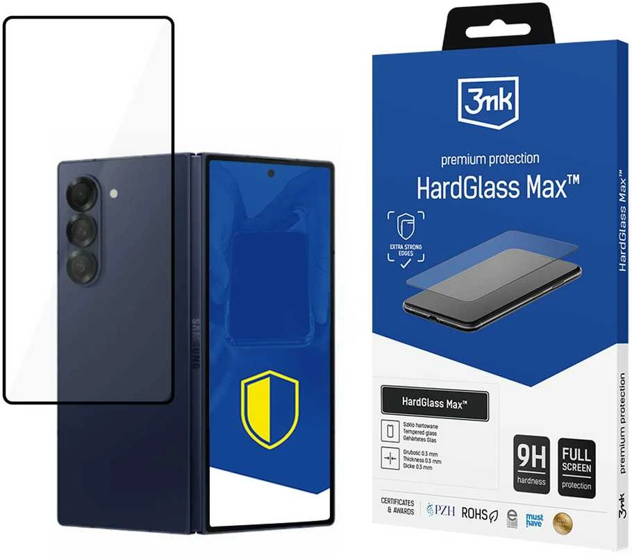 3MK HardGlass Max Samsung Galaxy Z Fold 6 (priekinis) juodas, viso ekrano stiklas