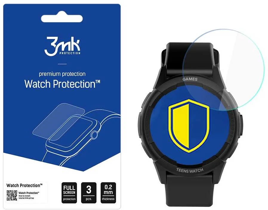3Mk apsaugos „Vector Smart Kids“ VCTR-00-02BK – 3mk laikrodžių apsaugos „FlexibleGlass“