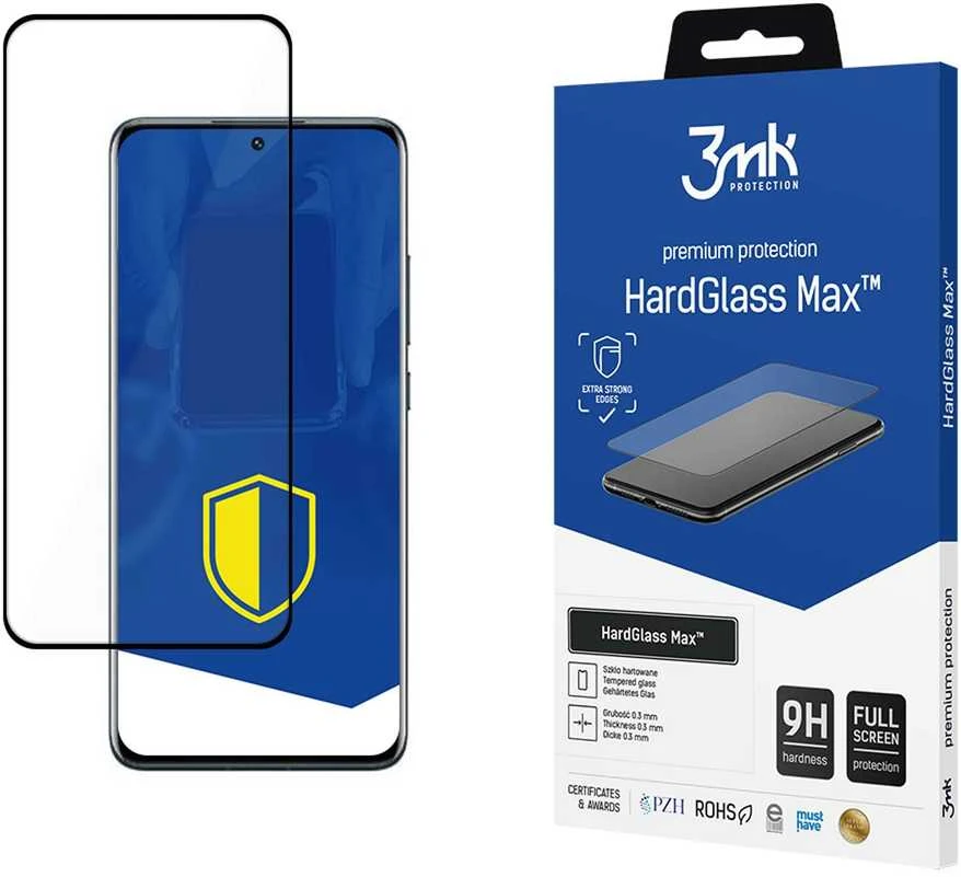 LCD apsauginis stikliukas 3mk Hard Glass Max Xiaomi 12/12X juodas