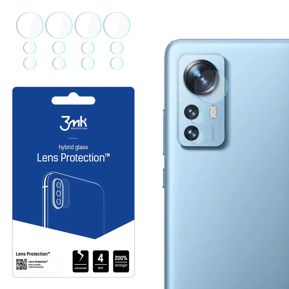 3MK Lens Protect Xiaomi 12 / 12X Camera lens protection 4 vnt