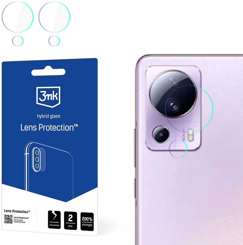 3mk hibridinio stiklo objektyvo apsauga fotoaparatui, skirta Xiaomi 13 Lite