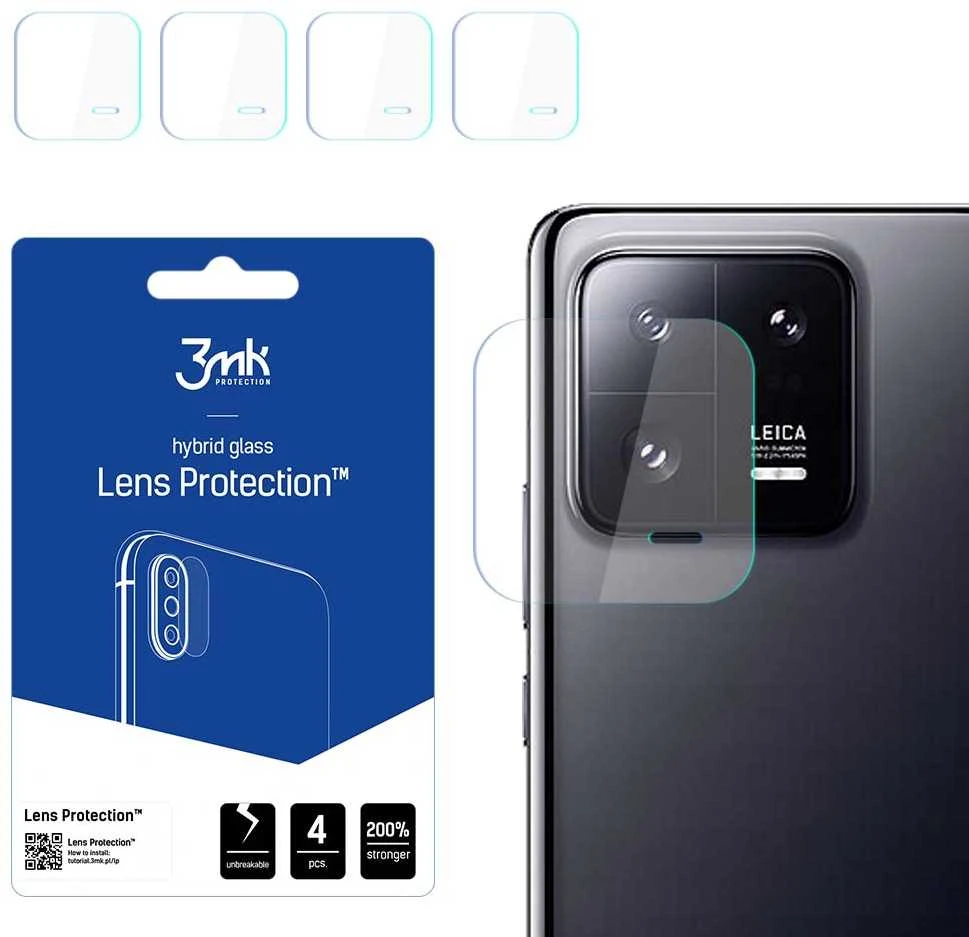 3MK objektyvo apsauga Xiaomi 13 Pro kameros objektyvo apsaugai, 4 vnt.