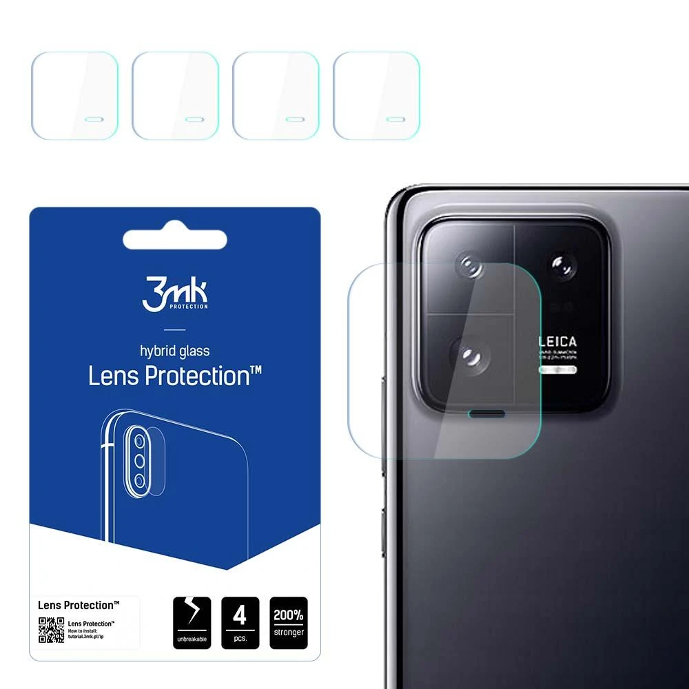 3MK objektyvo apsauga Xiaomi 13 Pro kameros objektyvo apsaugai, 4 vnt.