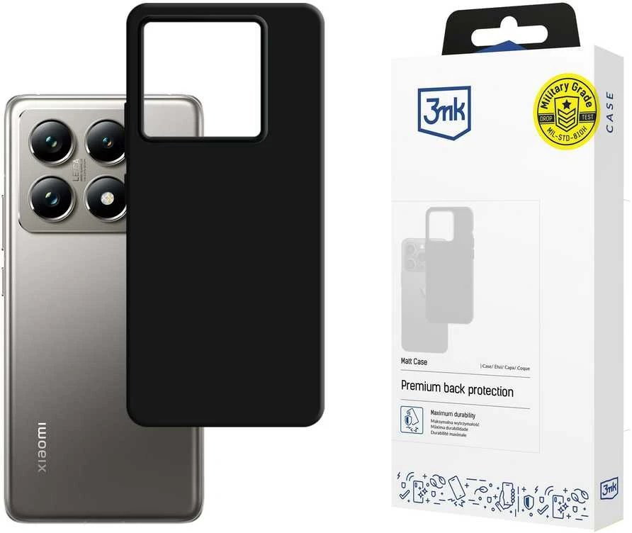 Dėklas 3mk Matt Case Xiaomi 14T Pro juodas