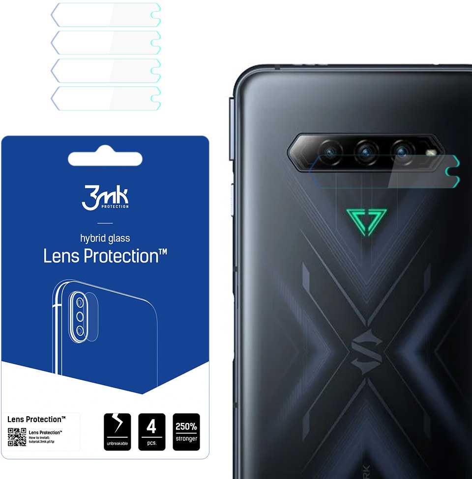 Xiaomi Juodas Shark 4 Pro 5G - 3mk Lens Protection