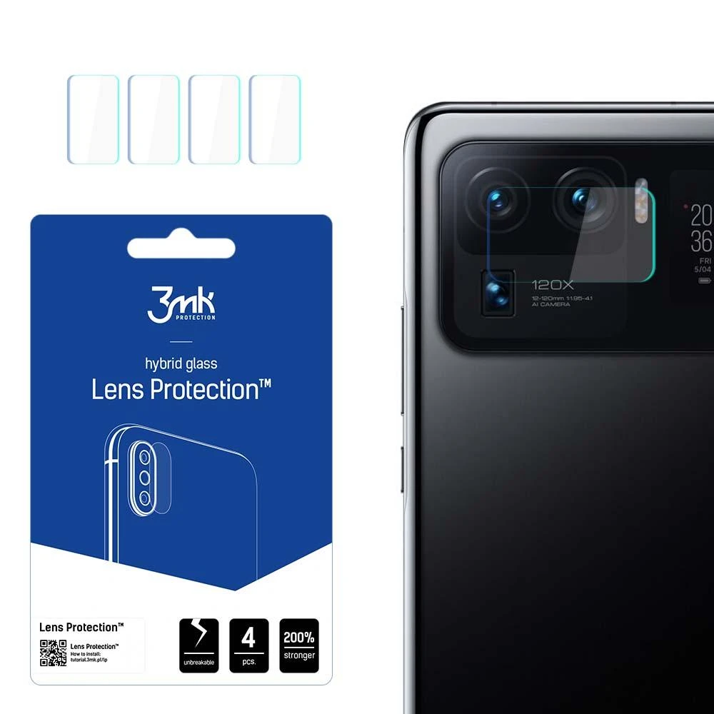 3MK objektyvo apsauga Xiaomi Mi 11 Ultra 5G kameros objektyvo apsaugai, 4 dalys