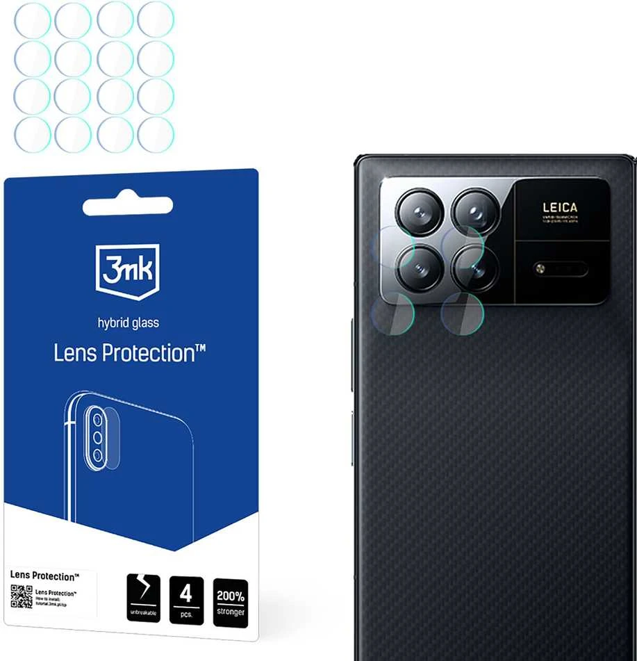 3MK Lens Protect Xiaomi Mix Fold 3 (priekyje) Apsauga fotoaparato objektyvams 4vnt.