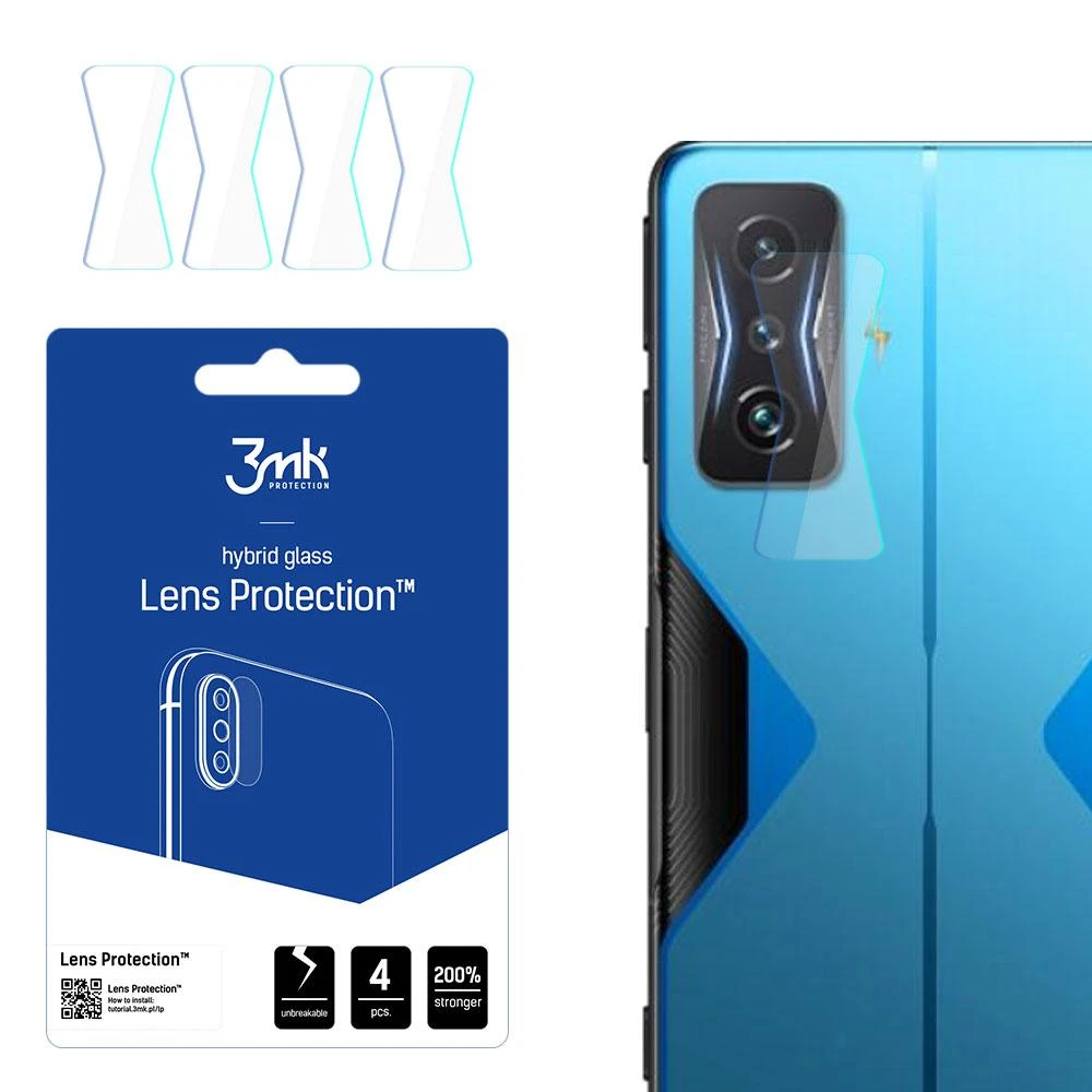 3MK objektyvo apsauga Xiaomi Redmi K50 GE kameros objektyvo apsaugai, 4 dalys