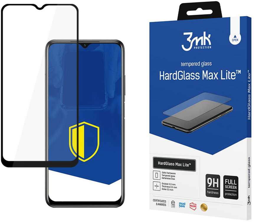 LCD apsauginis stikliukas 3MK Hard Glass Max Lite Xiaomi Redmi 9T/Poco M3 juodas