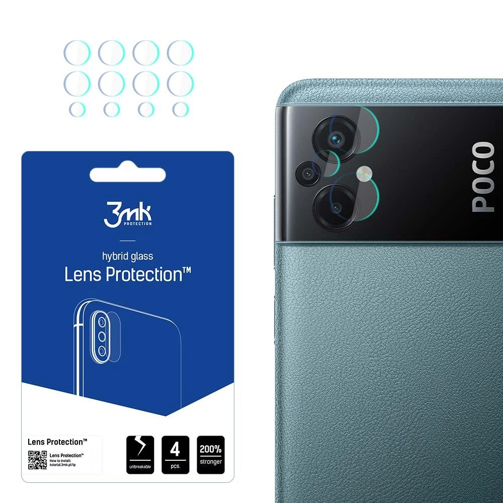 3MK Lens Protect Xiaomi Poco M5O camera lens protector 4vnt.