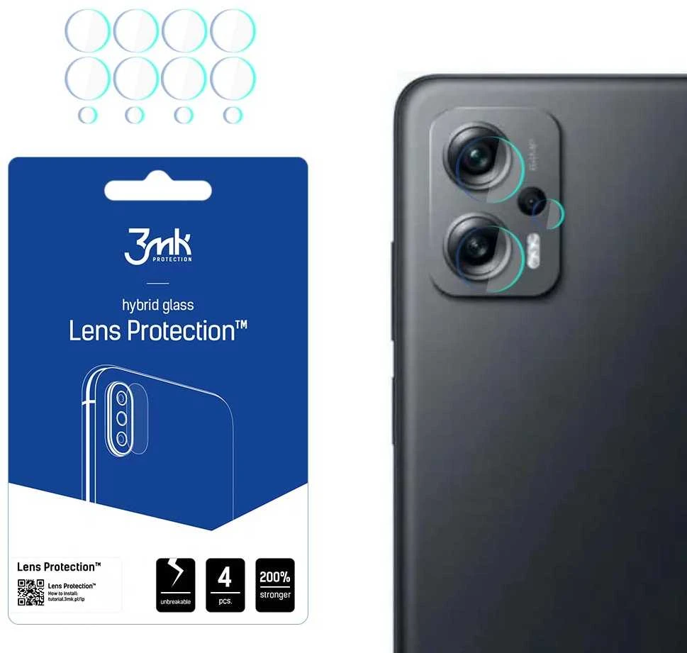 3mk hibridinio stiklo objektyvo apsauga fotoaparatui, skirta Xiaomi POCO X4 GT 5G