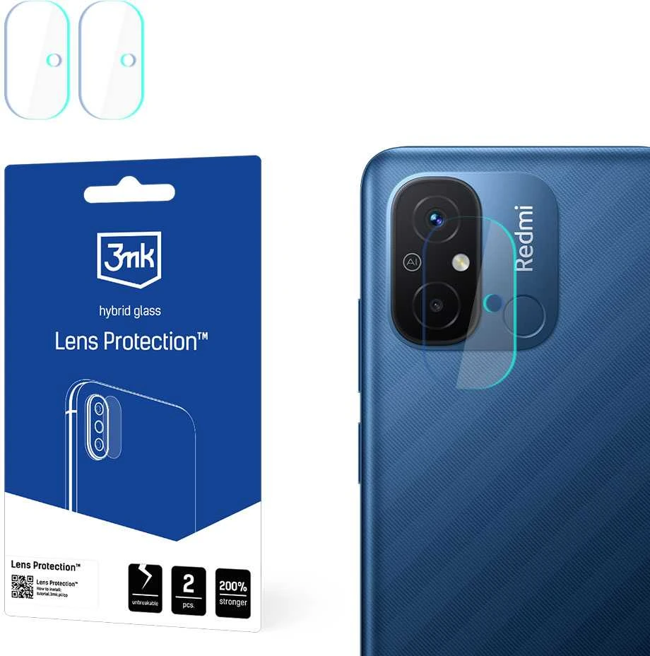 3mk Lens Protection™ hibridinis fotoaparato stiklas, skirtas Xiaomi Redmi 12C