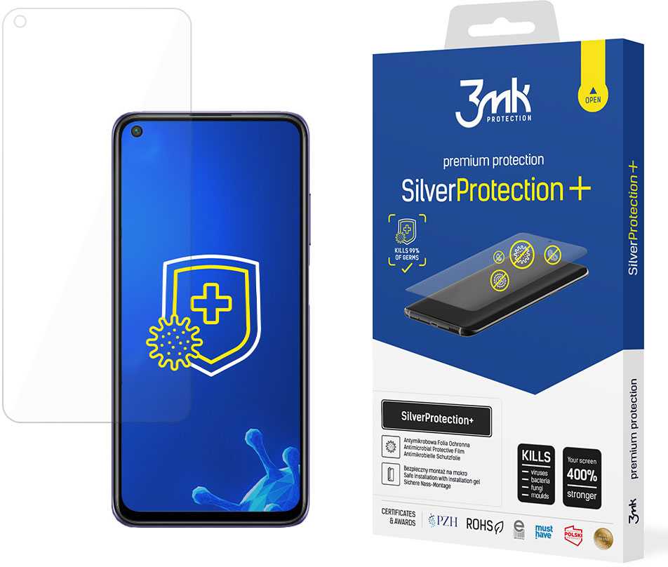 3MK 3MK Sidabrinis Protect+ Xiaomi Redmi Note 9T 5G Folia Antimikrobowa montowana na mokro