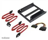 Akasa Dual 2.5 Inch SSD & HDD Adapteris for 3.5 Inch with SATA Cable