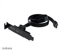 Akasa žemo profilio PCI laikiklio adapteris, USB 3.1 Type C - juodas