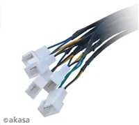 „Akasa Flexa FP5S PWM“ skirstytuvo kabelis (5 ventiliatoriai) su įvorėmis, 45 cm
