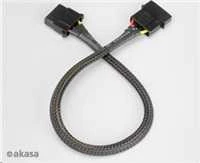 Akasa 4-Pol Molex Extension kabelis – 30cm juodos spalvos