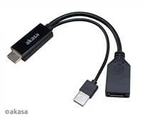 Akasa HDMI į DisplayPort adapterio laidas – juodas