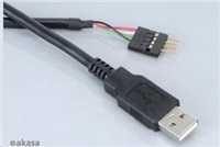 „Akasa“ išorinio ir vidinio USB kabelio jungtis – 40 cm