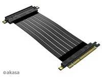 Akasa Riser Juodas X2 Mark IV, Premium PCIe 4.0 x16 stovo kabelis, 20 cm - juodas