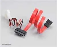 Akasa SATA Combo Cable Slimline iki SATA / Molex – 40cm