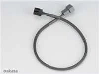 Kabelis AKASA 4-pin PWM, 0.3m, juodas AK-CBFA01-30 / AK-0010