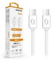 Aligatorius Duomenų kabelis POWER 5A USB-C - USB-C 1,5 m baltas