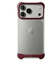 Dėklas Arc Pulse - Aluminum Protective Case for iPhone 18 Pro, Matte Dark Raudona (ARC-AP-AL-MDR-APL-IP-18-PRO)