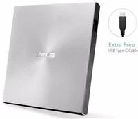 Išorinis DVD įrašymo įrenginys Asus ZenDrive U9M USB/USB-C, Sidabrinis