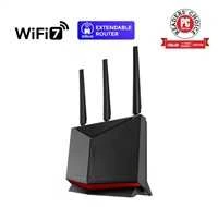 Asus | Belaidis „Wi-Fi 7“ dviejų dažnių gigabito maršrutizatorius | RT-BE86U | 802.11be | 6800 Mb/s | Ethernet LAN (RJ-45) jungtys 5 | Tinklo palaikymas: Taip | MU-MiMO: Ne | 4G/5G | Antenos tipas: Išorinė/Vidinė | 2