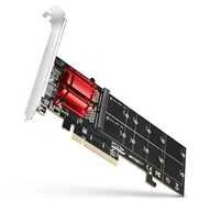 Axagon PCEM2-ND PCIE 2X NVME M.2 CONTROLLERPCI-Express x8 vidinis valdiklis, skirtas dviejų NVMe M.2 SSD diskų prijungimui prie kompiuterio. Palaiko pagrindines plokštes be PCIe Bifurcation.