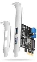 AXAGON PCEU-232RS PCIe kortelė - 2+2x USB 5Gbps prievadas, SATA maitinimas, Renesas PD720201, SP ir LP