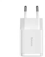 „Baseus“ kompaktiškas greitas įkroviklis, 2x USB, 10,5 W (baltas)