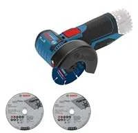 Bosch Professional kampinis šlifuoklis GWS 12V-76 (be baterijos ir įkroviklio; kartoninėje dėžėje)
