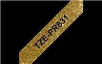 BROTHER TZE-PR831 12 Juodas ON GOLD TAPE