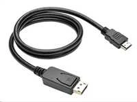 Video kabelis su HDMI ir DisplayPort jungtimis