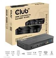 Club 3D Club3D tinklo jungiklis – jungiklis, HDMI KVM jungiklis – dvigubas HDMI 4K 60Hz