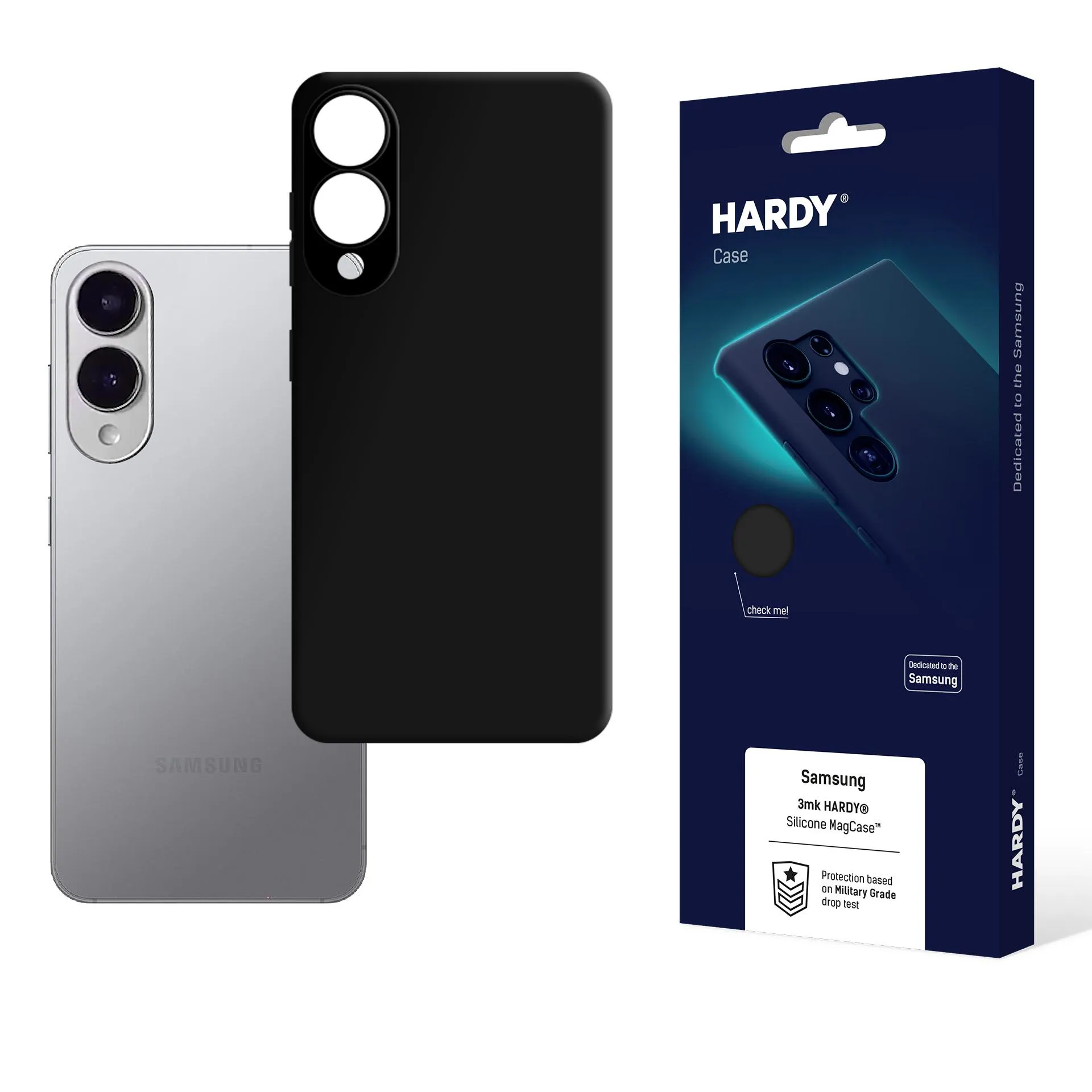 Dėklas 3MK HARDY Silicone Mag Samsung Galaxy S25 Edge juodos spalvos aprašymas - Prekės nuotrauka