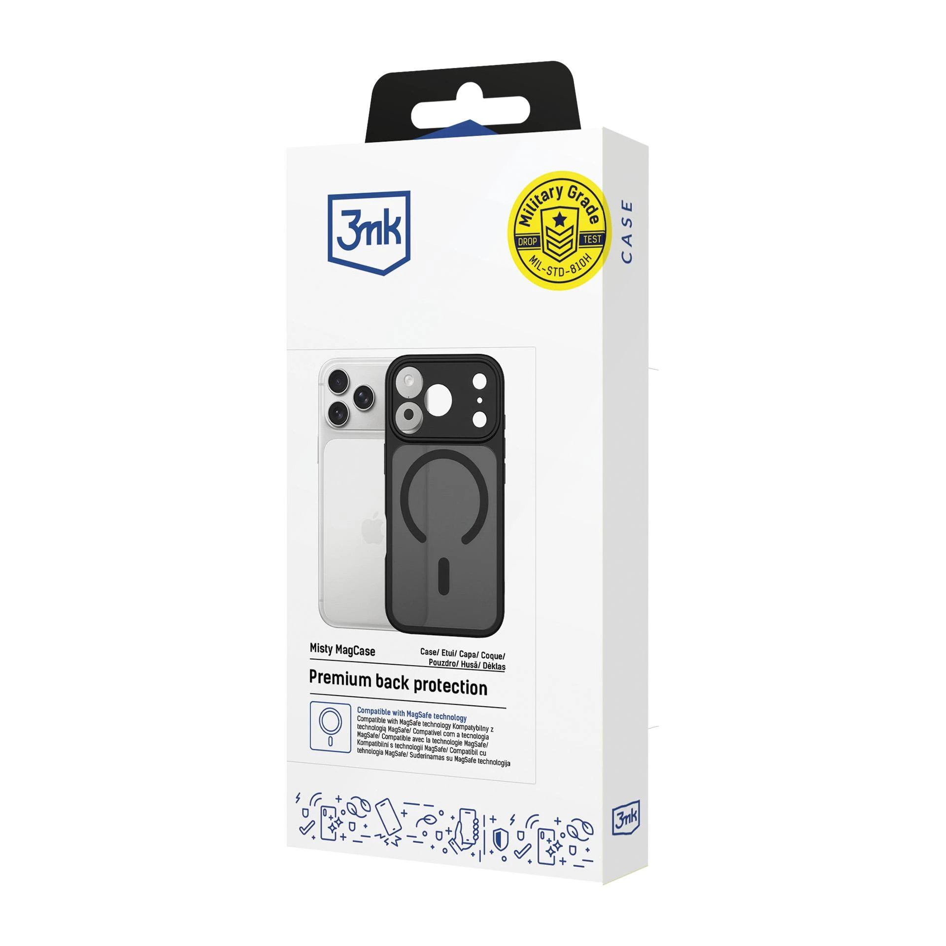Dėklas 3MK Samsung Galaxy A57 - 3mk Misty MagCase Juodas aprašymas - Prekės nuotrauka